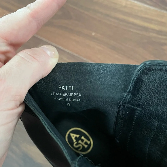 ASH PATTI BOOTS BLACK LEATHER size 37 (7 US) - Picture 5 of 8